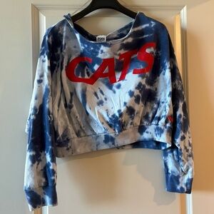 Y2K Tie-Dye Off the Shoulder University of Arizona Wildcats Cats Sweatshirt